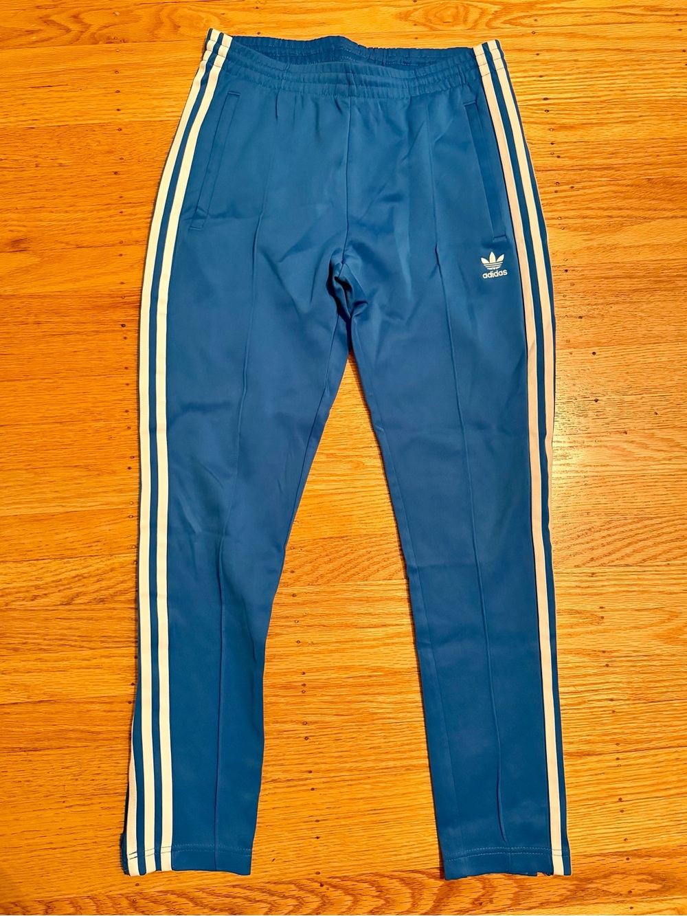 adidas Kids Royal Blue Track Pants with White 3-Stripes
